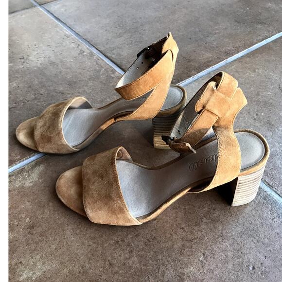 Madewell Ankle Strap Suede Block Heel Sandals size 6.5 - Picture 6 of 9